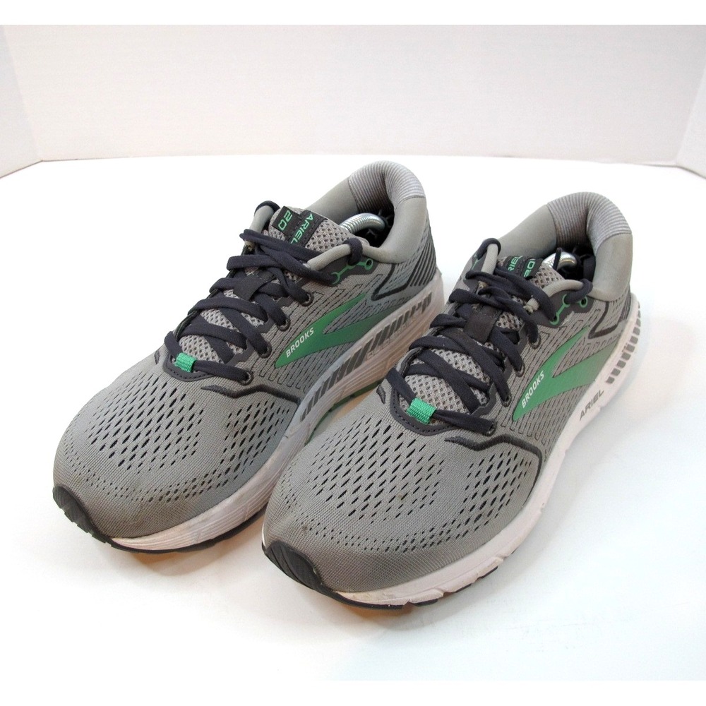 Brooks Ariel 20 Running Shoes Alloy/Blackened Pearl/Green Women's Size 9.5 B‎
